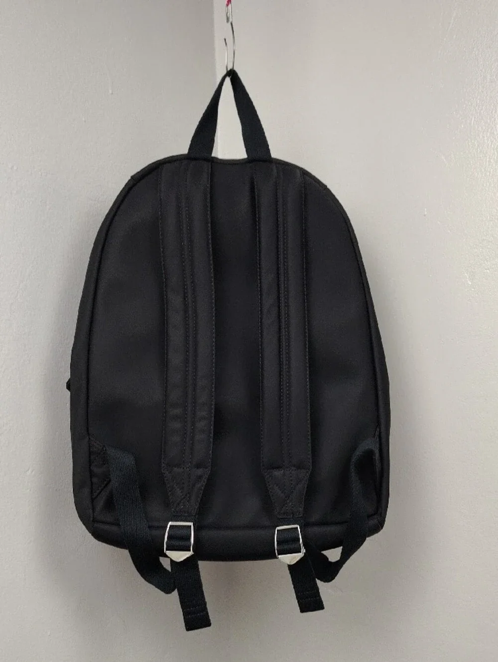 New Tommy Hilfiger Solid Black Everyday Backpack Classic Design School Bag